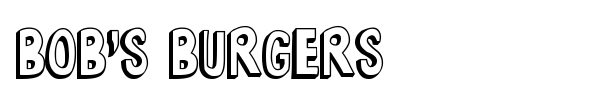 Bob's Burgers font preview